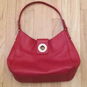 Red leather Kate Spade purse